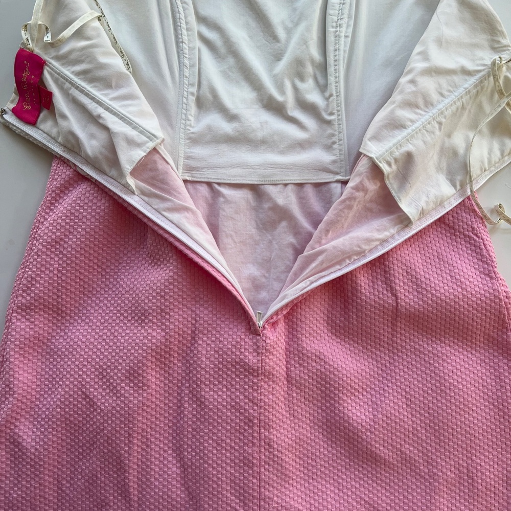 Lilly Pulitzer Jubilee Pink & White Strapless Dress-Size 2-Excellent Condition - Picture 9 of 9